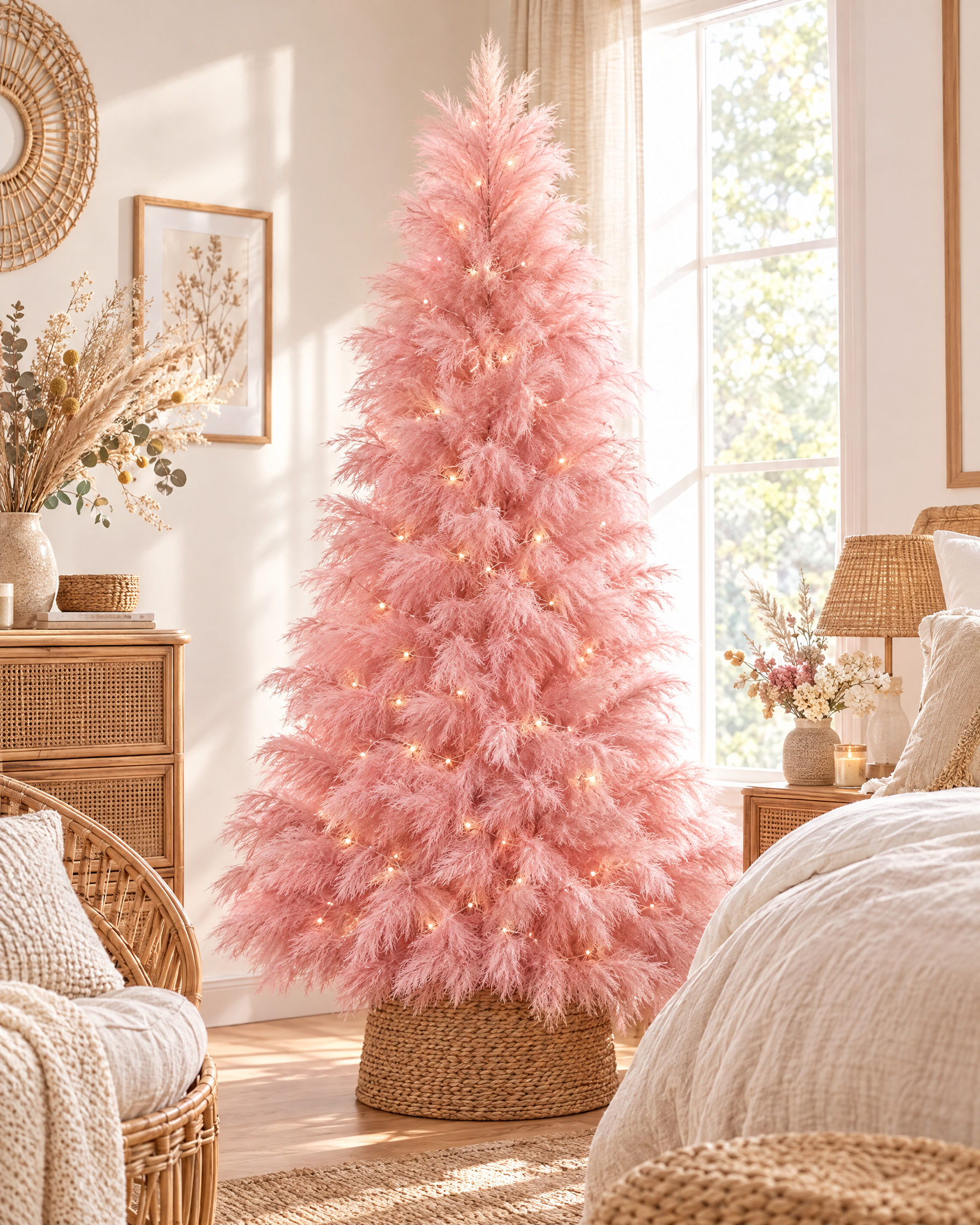 Pampas tree as year-round boho decor