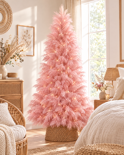 Pampas tree as year-round boho decor