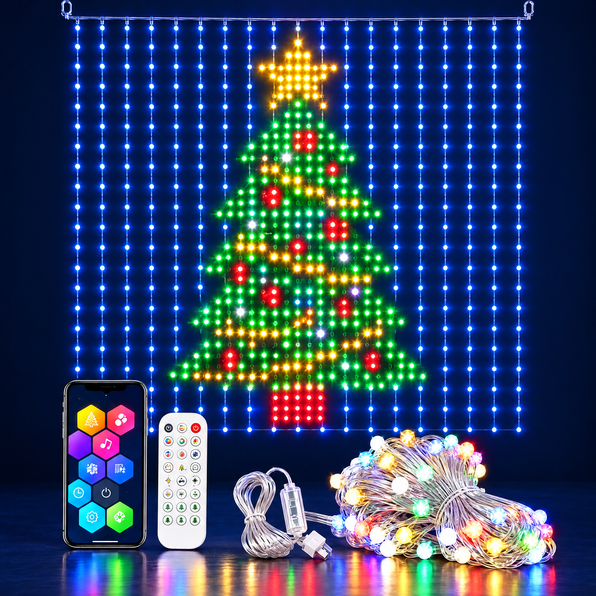 Velnoria Smart LED Pixel Curtain with app and remote