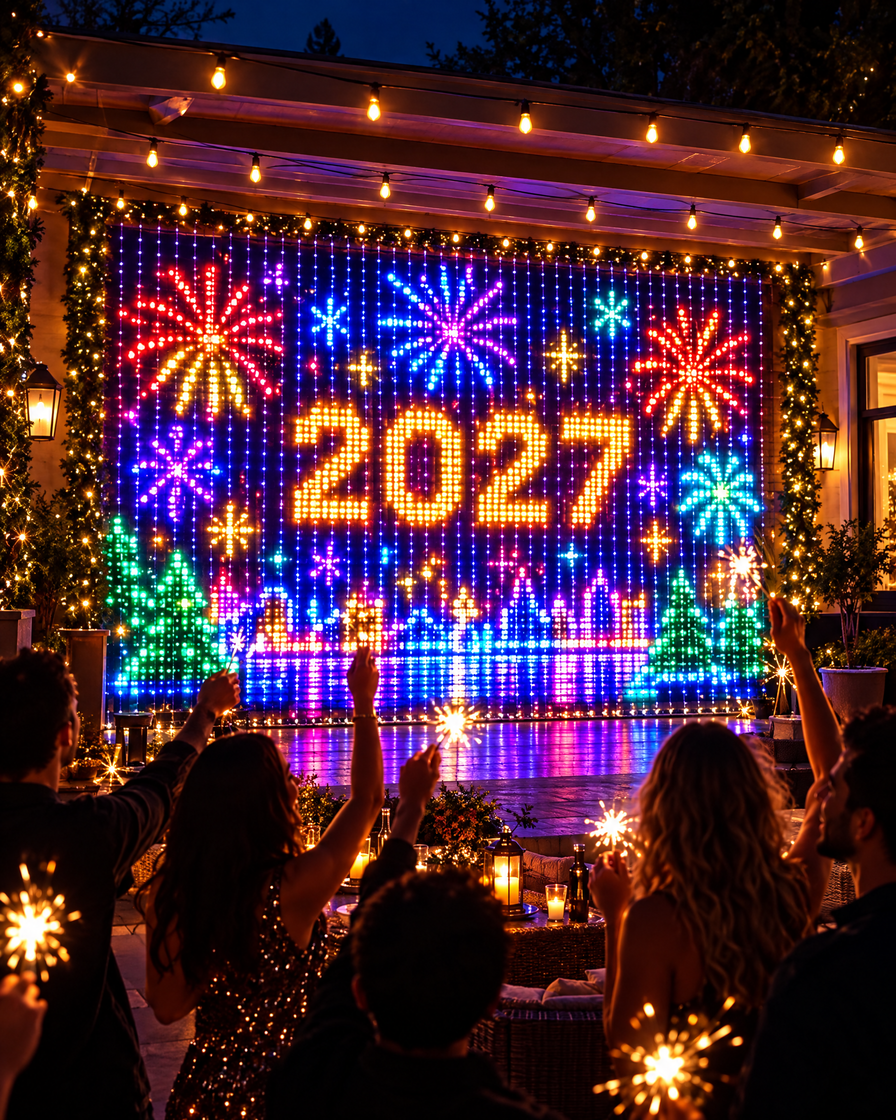 New Year fireworks animation