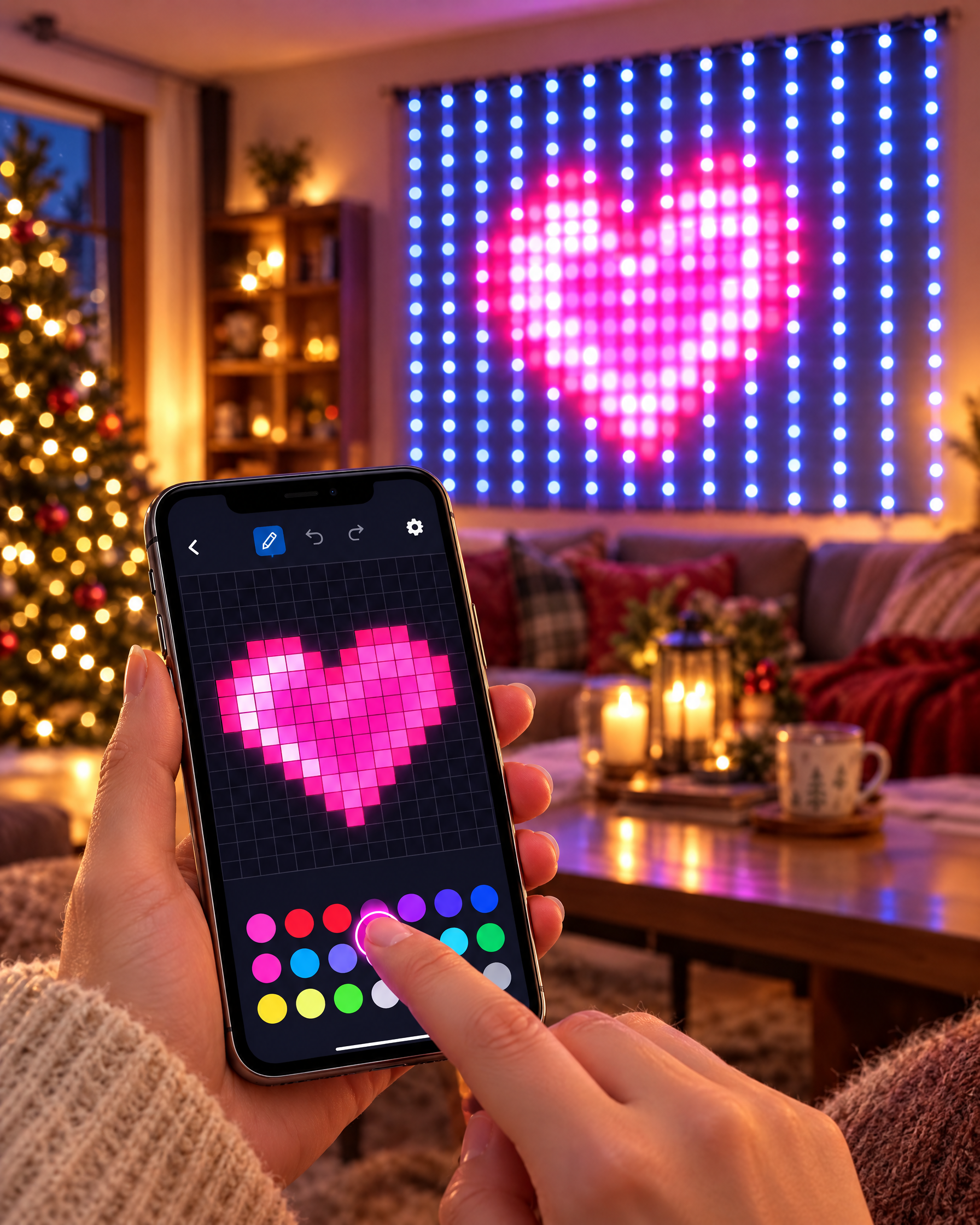 Draw pixel art in the app
